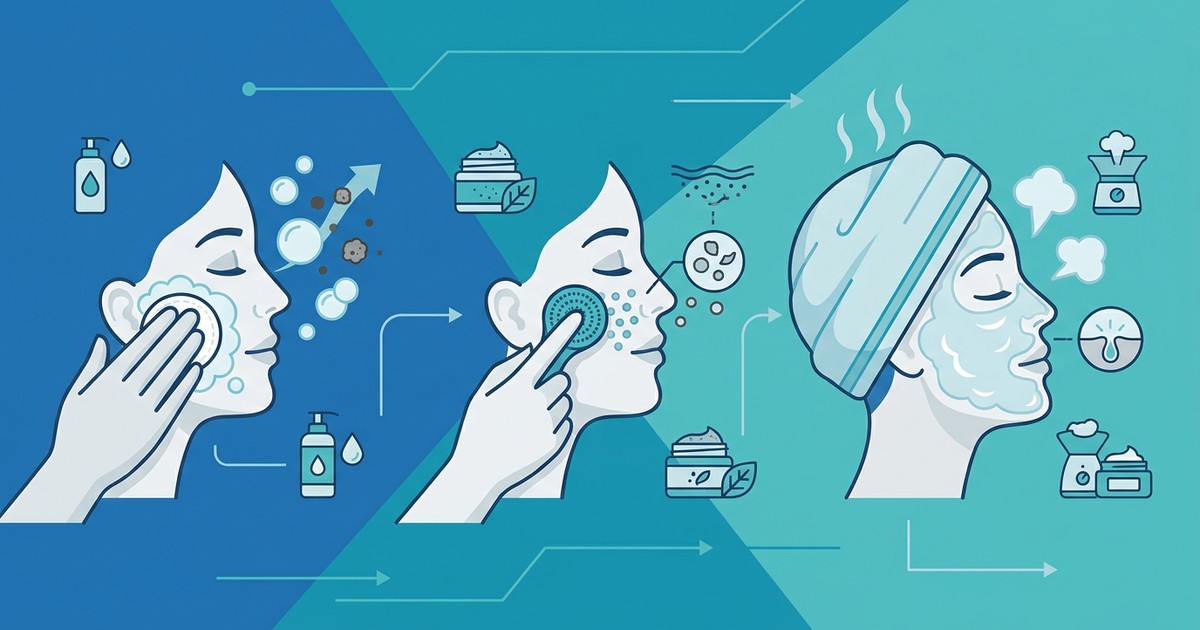 Preparação Segura: Higienização, Esfoliação e a Ciência da Emoliência Facial